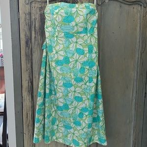 Lilly Pulitzer strapless crab dress